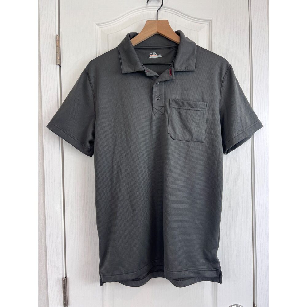 Under Armour Men's All Season Gear Gray Short Sleeve Pocket Polo Shirt Size M